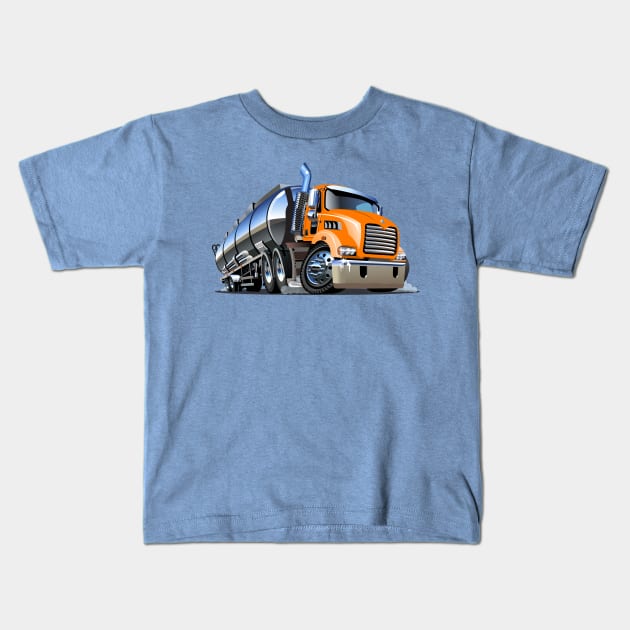 Cartoon truck Kids T-Shirt by Mechanik